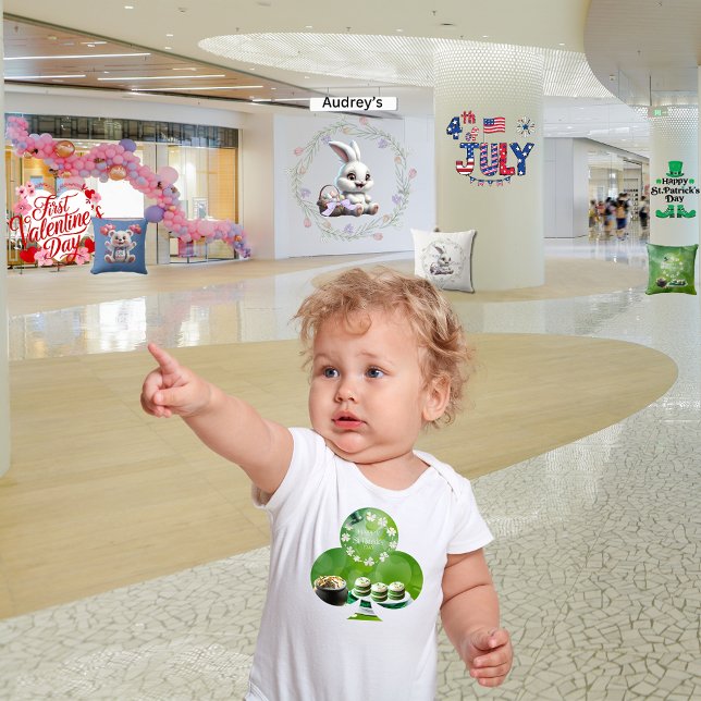 Camiseta Para Bebê T-Shirt do bebê do Dia de São Patrício (Criador carregado)