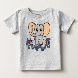 Camiseta Para Bebê T-shirt do bebê do elefante de Metalphant