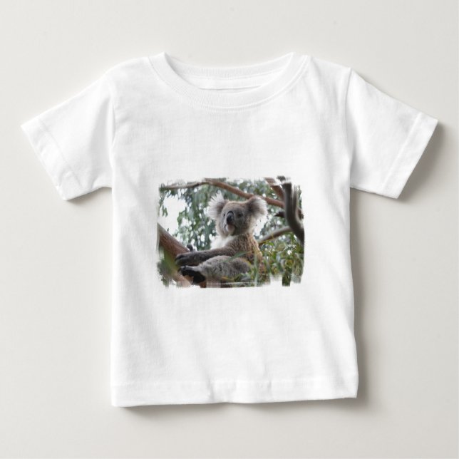 Camiseta Para Bebê T-shirt do bebê do Koala (Frente)
