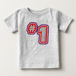 Camiseta Para Bebê T-shirt do bebê do número um