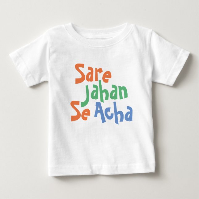 Camiseta Para Bebê T-shirt do bebê do perito em software Acha Desi de (Frente)
