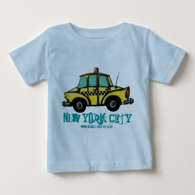 Camiseta Para Bebê T-shirt do bebê do táxi do verificador de NYC (Frente)
