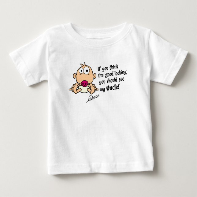 Camiseta Para Bebê T-shirt do bebê do tio (Frente)