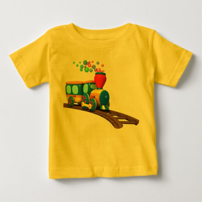 Camiseta Para Bebê T-shirt do bebê do trem de TuTiTu (Frente)