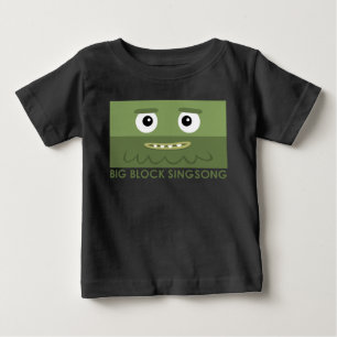 Camiseta Para Bebê T-shirt do bebê do verde da banda do divertimento