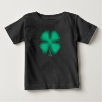 T-shirt do bebê irlandês preto
