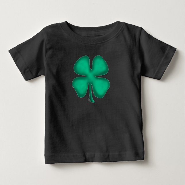 Camiseta Para Bebê T-shirt do bebê irlandês preto (Frente)
