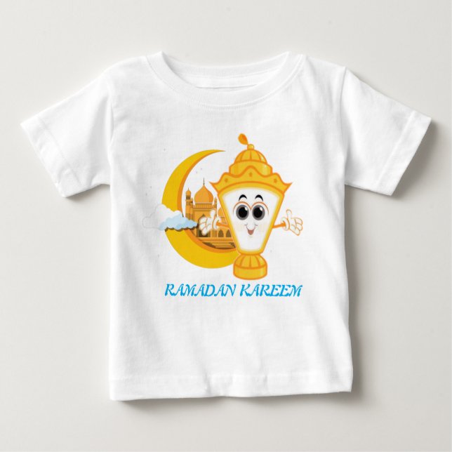 Camiseta Para Bebê T-shirt do bebê Ramadan Kareem (Frente)