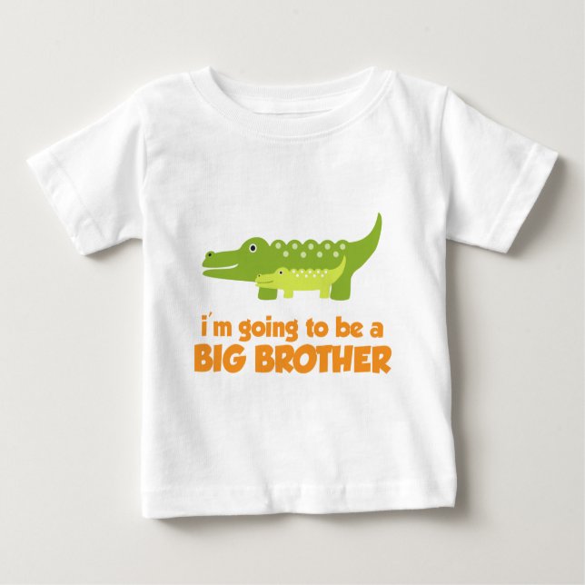 Camiseta Para Bebê T-shirt do Big Brother Alligator (Frente)