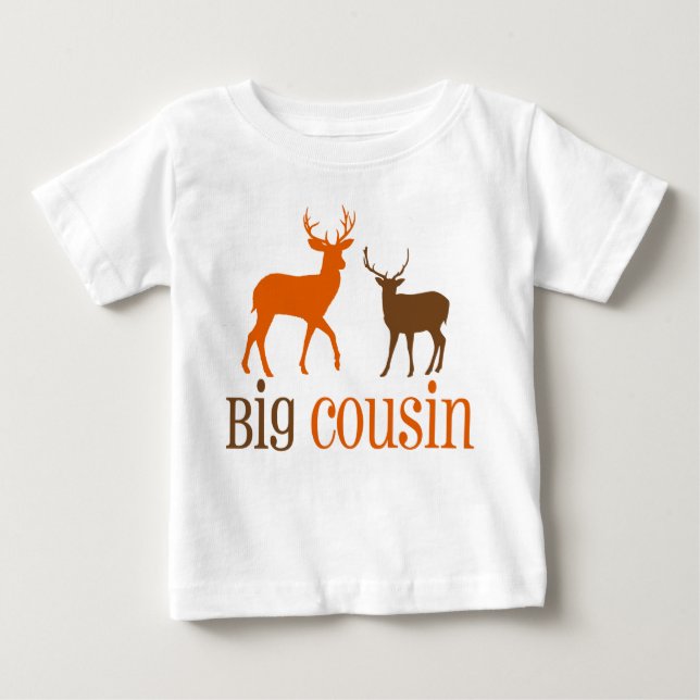 Camiseta Para Bebê T-shirt do Big Cousin Deer (Frente)