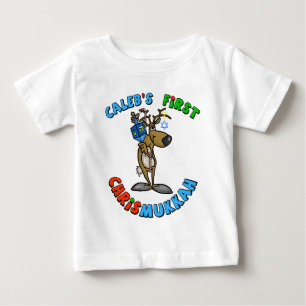 Camiseta Para Bebê T-shirt do Chrismukkah do bebê primeiro