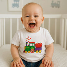 T-Shirt do comboio de dia de os namorados para beb