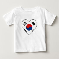 T-Shirt do Coração de Sinalizador da Coreia do Sul