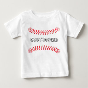 Camiseta Para Bebê T-shirt do costume do basebol do bebê