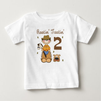 Camiseta Para Bebê T-shirt do cowboy de 2 anos