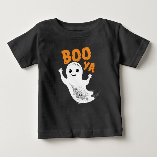 Camiseta Para Bebê T-shirt do Dia das Bruxas: Fantasma (Frente)