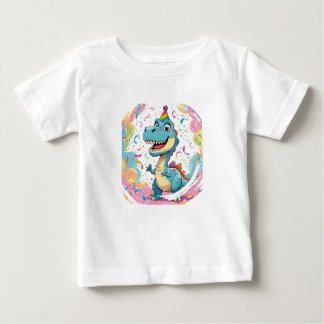 Camiseta Para Bebê T-Shirt do Dinossauro Bonito