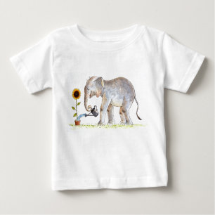 Camiseta Para Bebê T-shirt do elefante do bebê