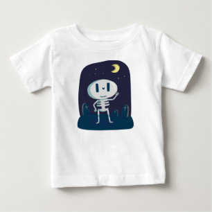 Camiseta Para Bebê T-shirt do esqueleto do Dia das Bruxas