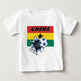 Camiseta Para Bebê T-shirt do Futebol de futebol do Gana