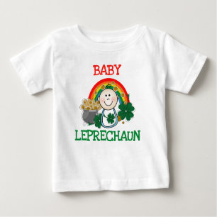 Camiseta Para Bebê T-shirt do Leprechaun do bebê