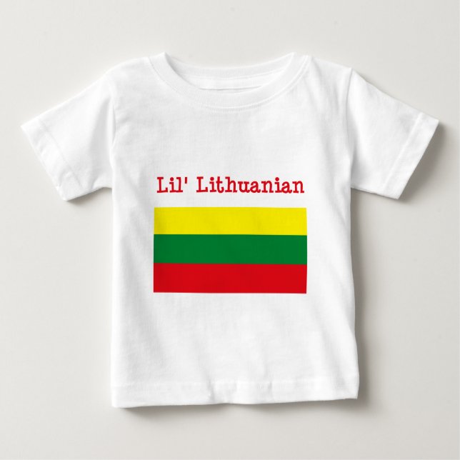 Camiseta Para Bebê T-shirt do Lithuanian de Lil (Frente)