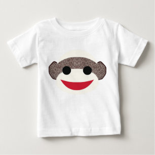 Camiseta Para Bebê T-shirt do macaco da peúga