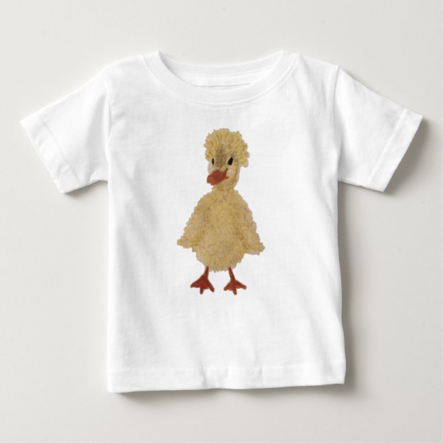 Camiseta Para Bebê T-shirt do Pato Personalizado do Bebê (Frente)