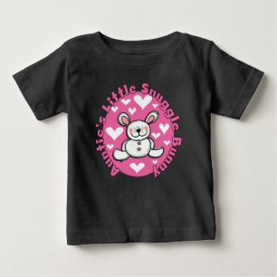 Camiseta Para Bebê T-shirt do Pequeno Snuggle Coelho Raglan do Auntie