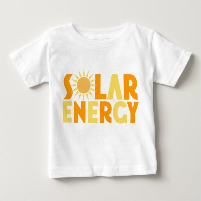 Camiseta Para Bebê T-shirt do presente da energia solar (Frente)