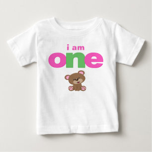 Camiseta Para Bebê T-shirt do primeiro aniversario do Urso Teddy Todd