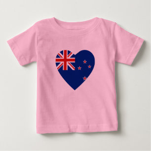 Camiseta Para Bebê T-Shirt do Sinalizador da Nova Zelândia