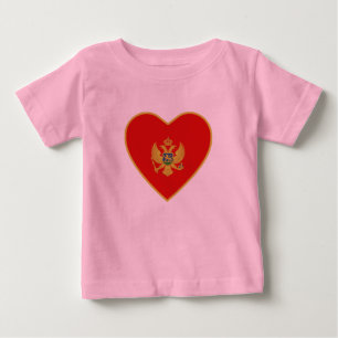 Camiseta Para Bebê T-Shirt do Sinalizador Montenegro