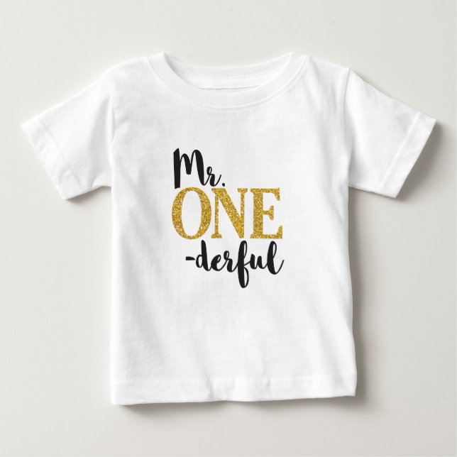 Camiseta Para Bebê T-Shirt do Sr. ONEGreat Baby Fine Jersey (Frente)