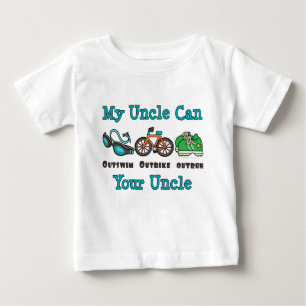Camiseta Para Bebê T-shirt do tio Triathlon Bebê Longo Capa