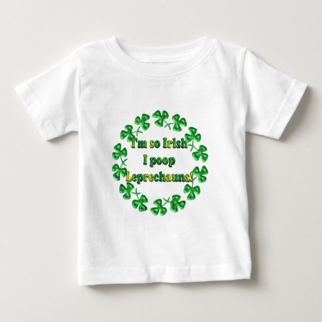 Camiseta Para Bebê T-shirt do Toddler Engraçado Sou tão irlandês (Frente)