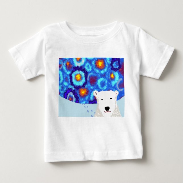 Camiseta Para Bebê T-shirt do urso polar (Frente)