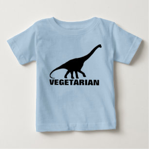 Camiseta Para Bebê T-shirt do VEGETARIANO do dinossauro