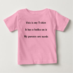 Camiseta Para Bebê T-shirt dos haicais do bebê