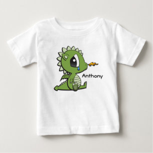 Camiseta Para Bebê T-Shirt/Dragão de Bebê Fine Jersey Personalizado