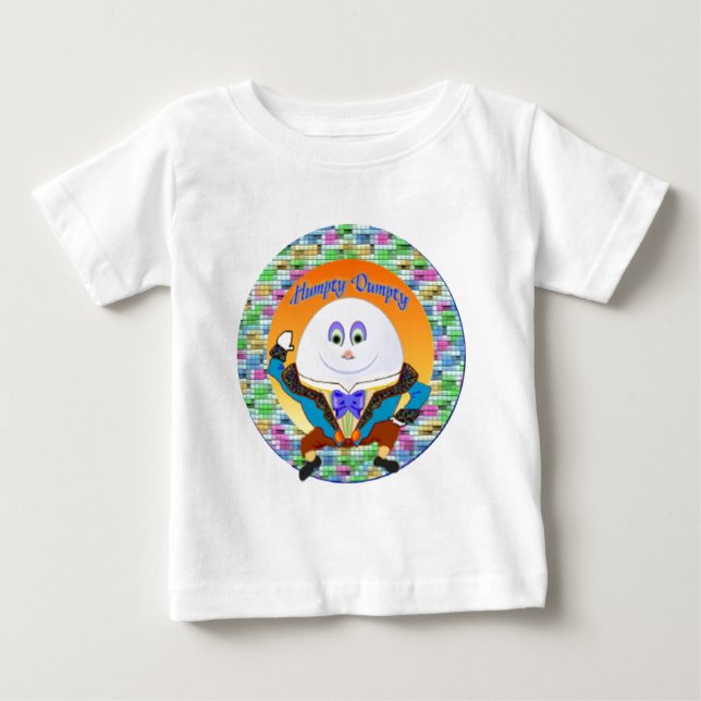Camiseta Para Bebê T-shirt dumpty humpty do bebê bonito (Frente)
