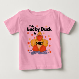 Camiseta Para Bebê T-shirt e presentes afortunados do primeiro