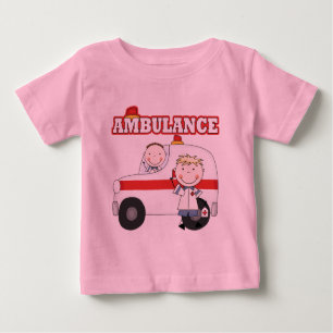 Camiseta Para Bebê T-shirt e presentes da ambulância