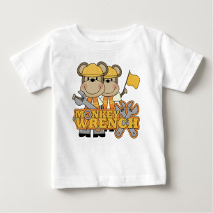 Camiseta Para Bebê T-shirt e presentes da chave de macaco