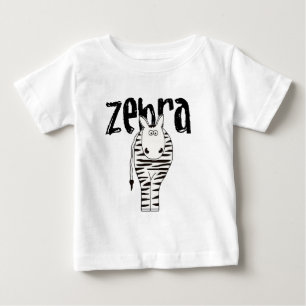 Camiseta Para Bebê T-shirt e presentes da zebra