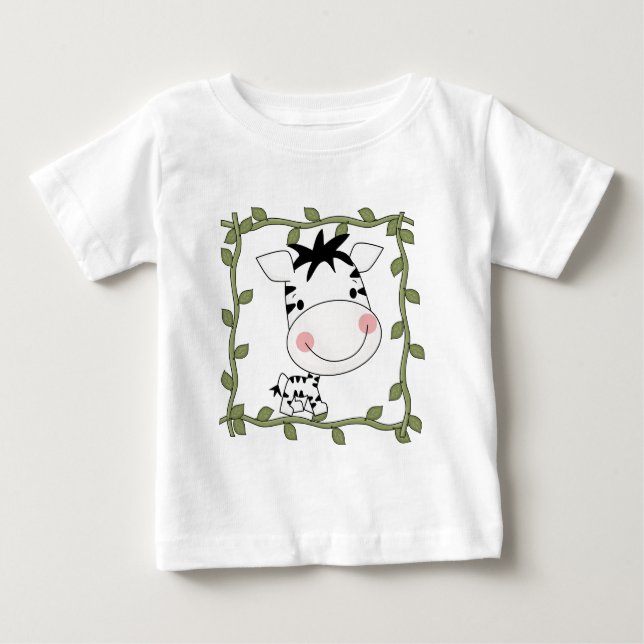 Camiseta Para Bebê T-shirt e presentes da zebra do bebê (Frente)