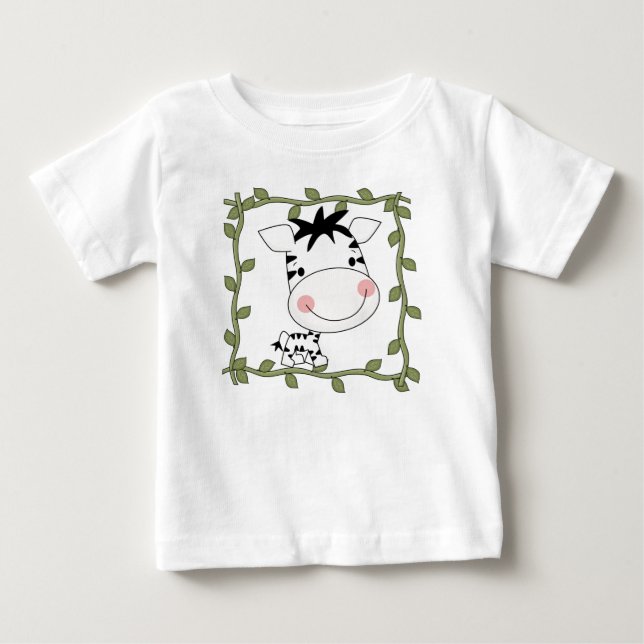 Camiseta Para Bebê T-shirt e presentes da zebra do bebê (Frente)