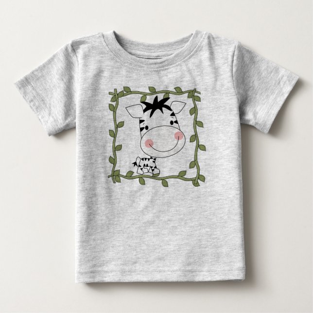 Camiseta Para Bebê T-shirt e presentes da zebra do bebê (Frente)