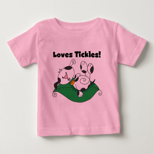 Camiseta Para Bebê T-shirt e presentes das cócegas dos amores (Frente)