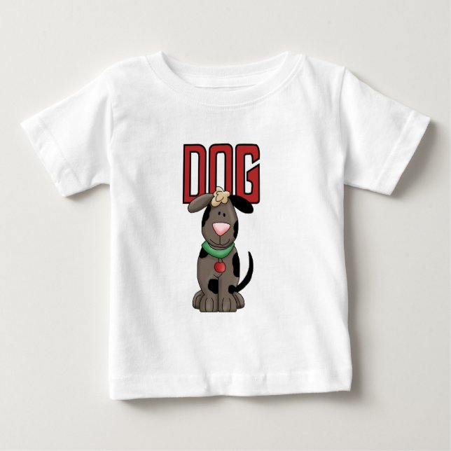 Camiseta Para Bebê T-shirt e presentes do cão (Frente)